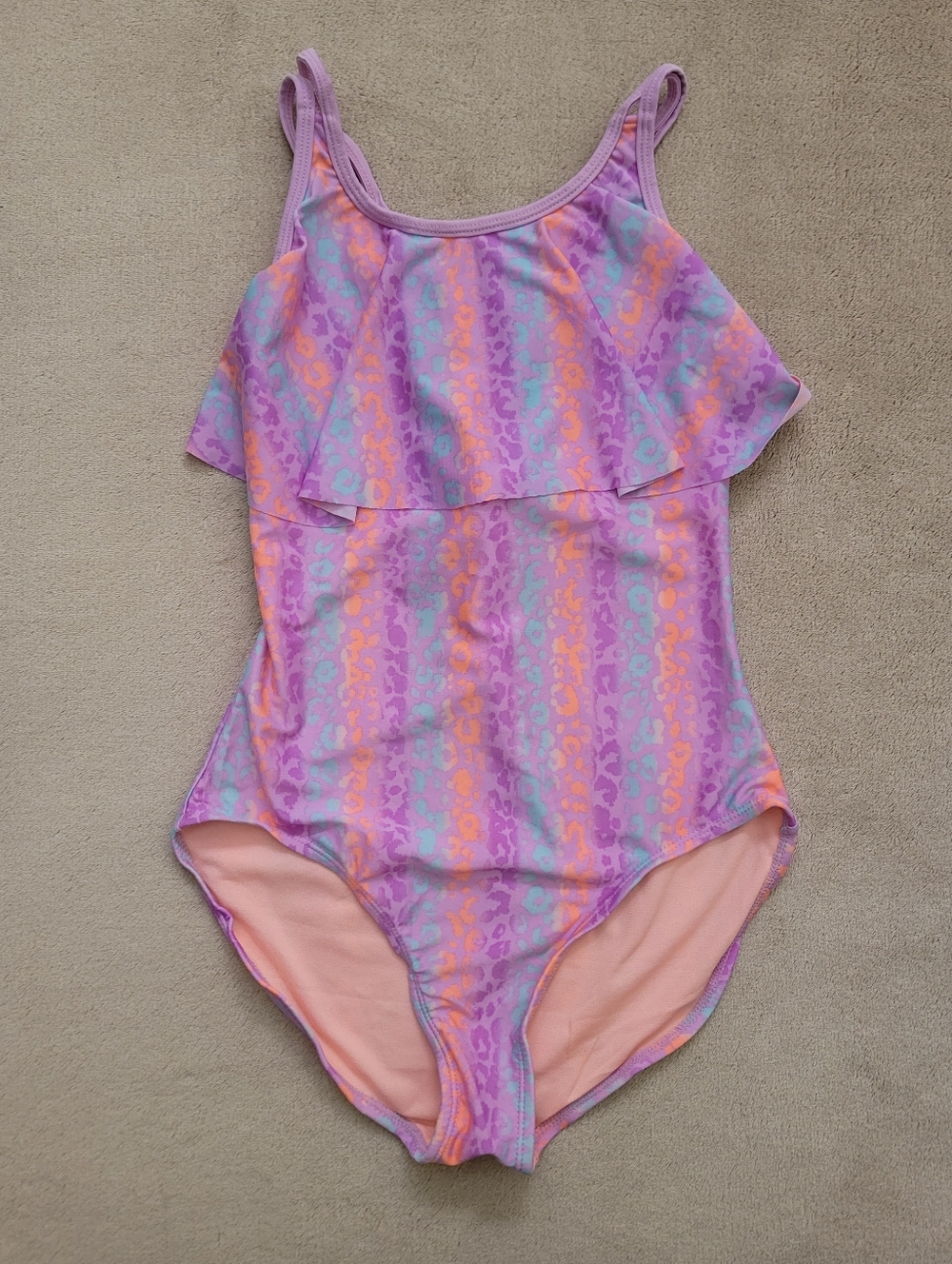 Cat & Jack Girl Vibrant Multi-color One Piece Swimsuit Size XL (14-16)